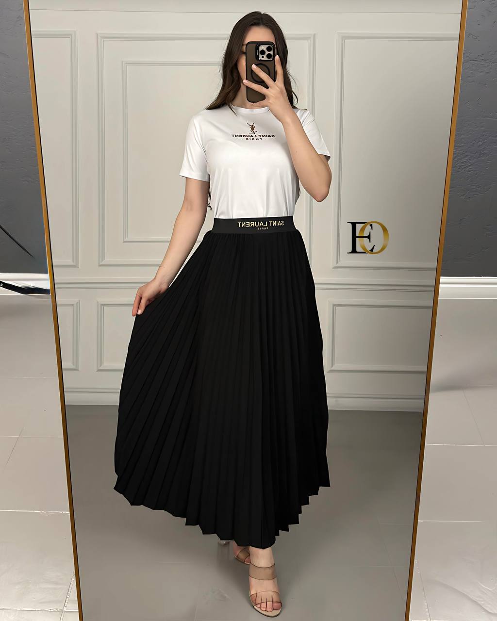 ysel Fabric  Imported Pleated Skirt Set of 2