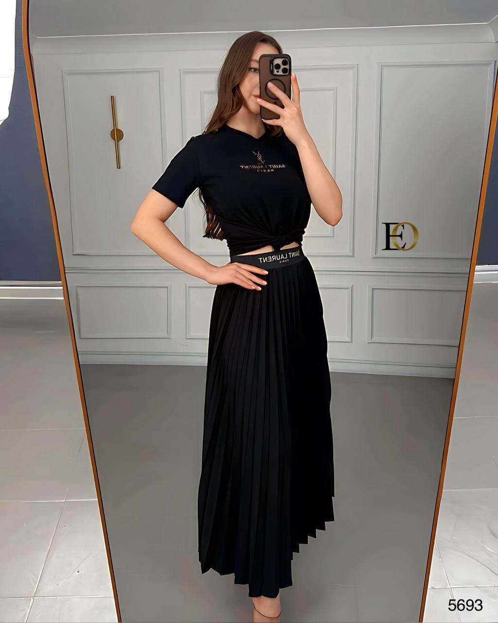 ysel Fabric  Imported Pleated Skirt Set of 2