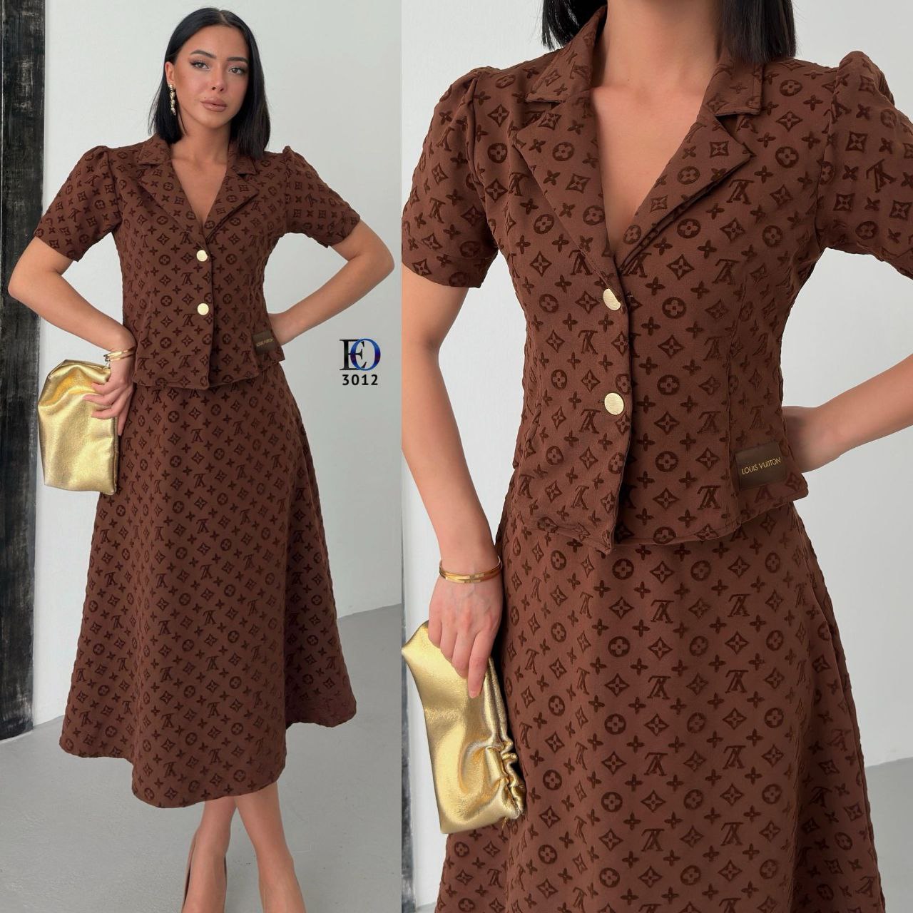 L Fabric: Double Fabric Flock Printed