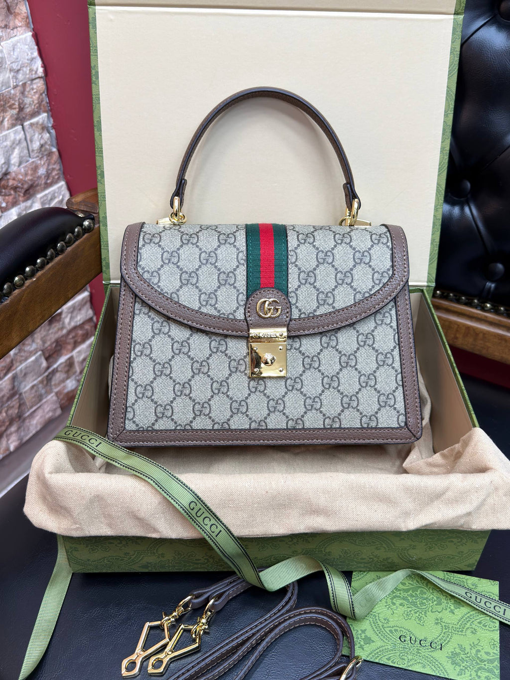 Ophidia medium top handle bag