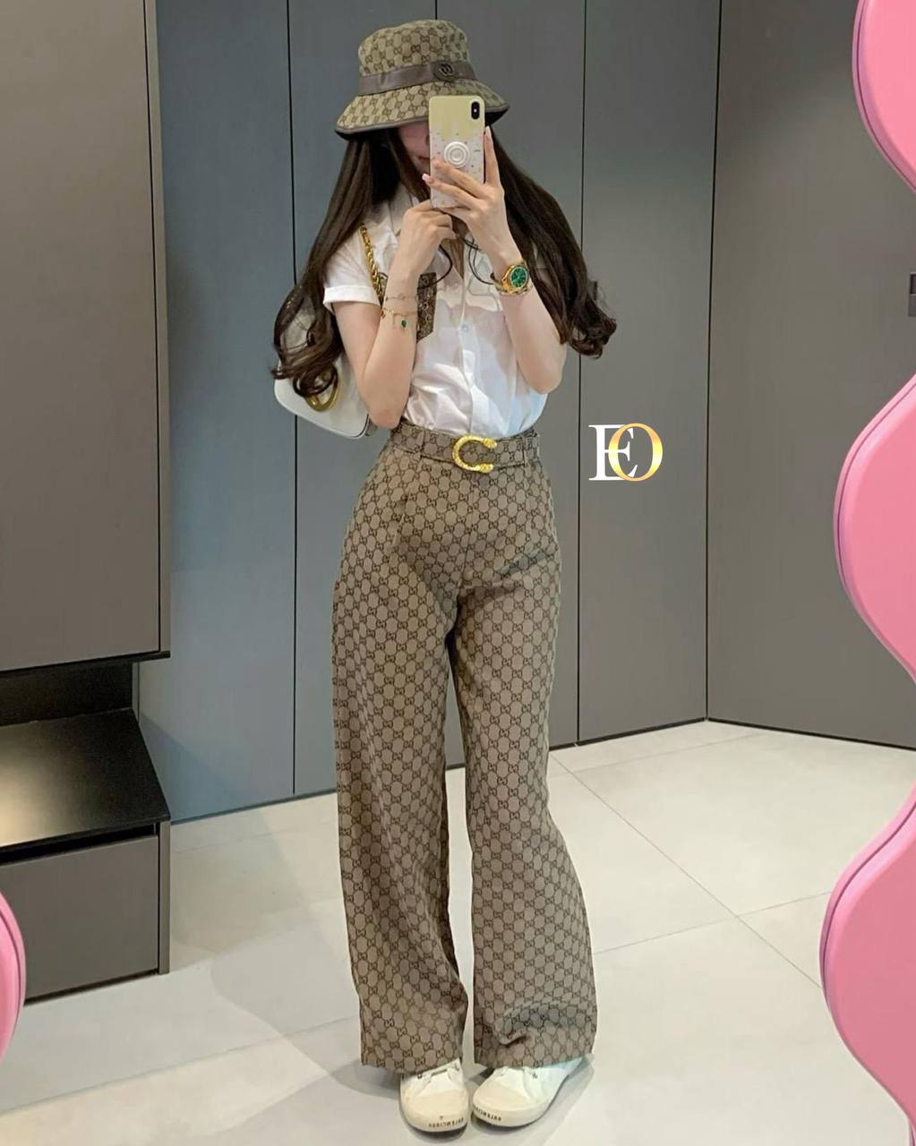 Fabric : Woven Fabric Skirted TK Satin Blouse