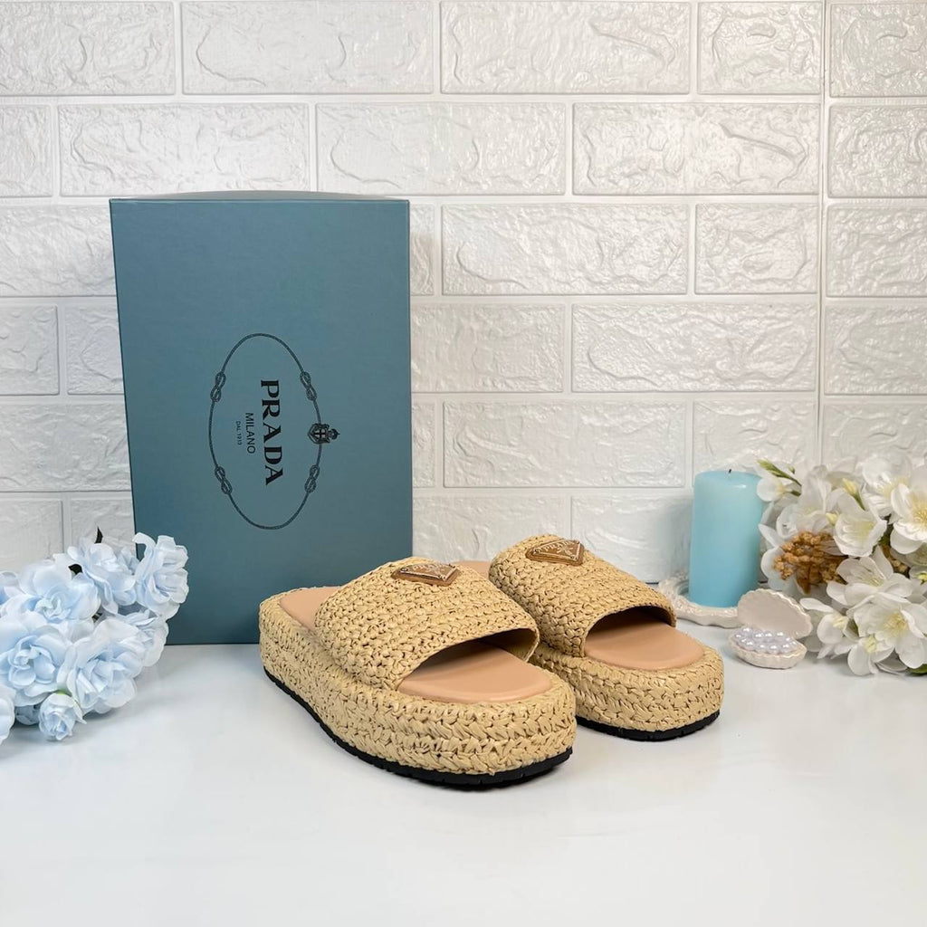 Raffia Slippers