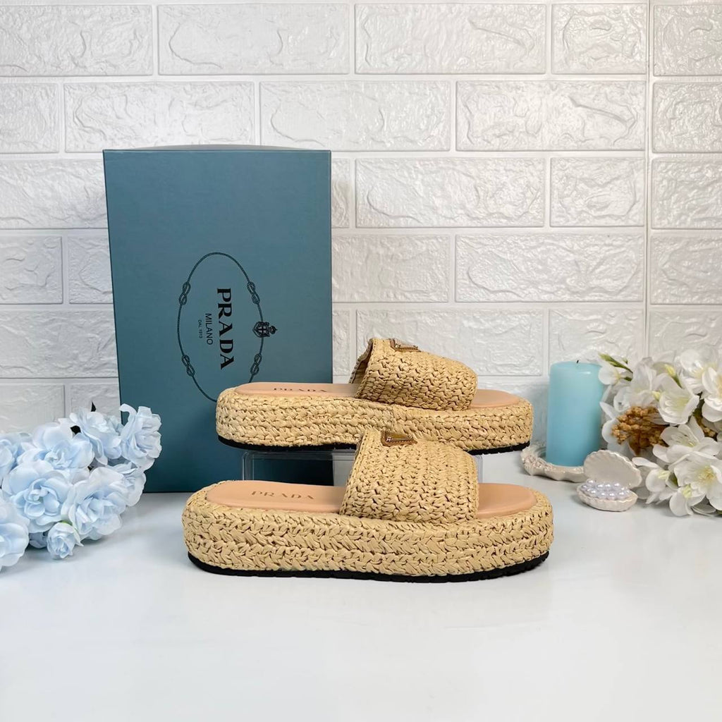 Raffia Slippers