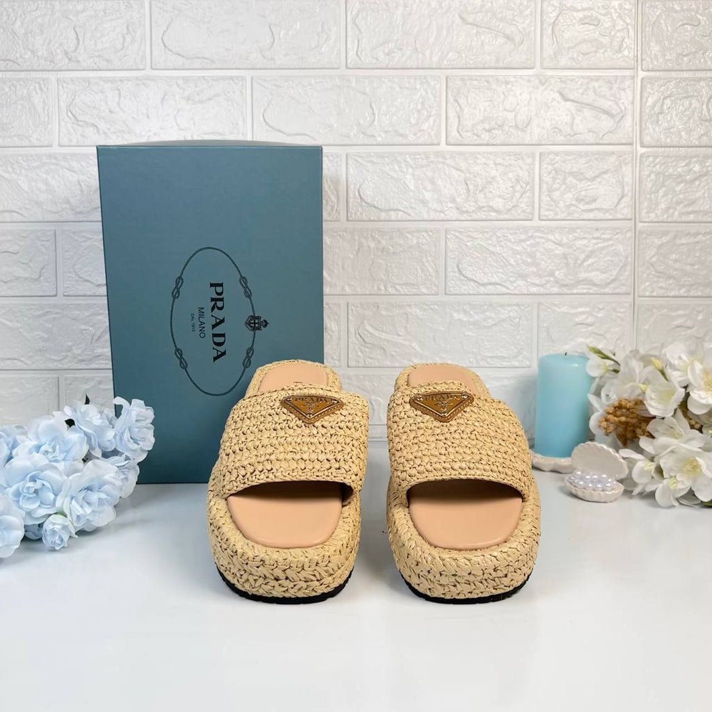 Raffia Slippers