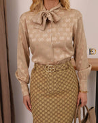 Fabric : Woven Fabric Skirted TK Satin Blouse