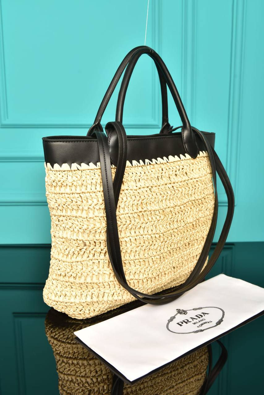 Crochet and Leather Bag