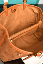 Emblem Medium Tote Bag in Suede