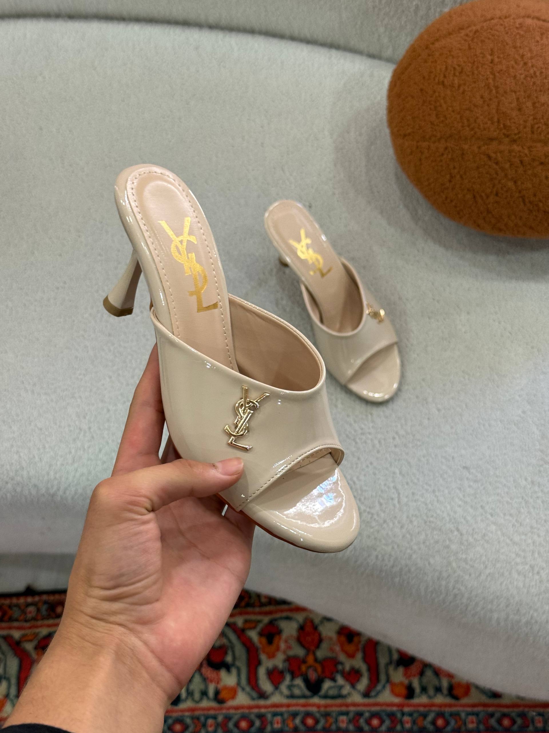 y.s.l high-heeled shoes